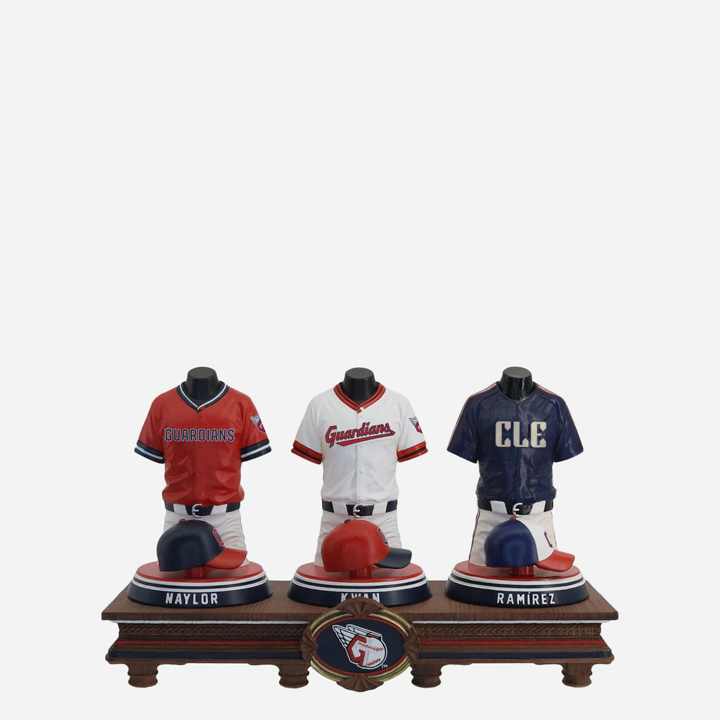 Jose Ramierez & Steven Kwan & Bo Naylor Cleveland Guardians 2026 Jersey Bust Triple Bobblehead FOCO - FOCO.com