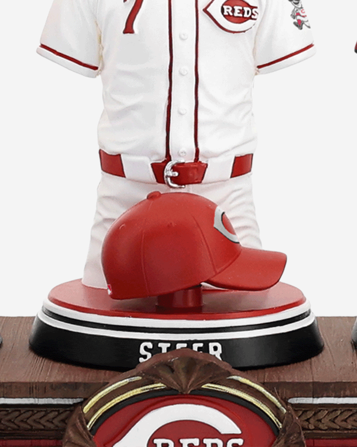Elly De La Cruz & Hunter Greene & Spencer Steer Cincinnati Reds 2026 Jersey Bust Triple Bobblehead FOCO - FOCO.com