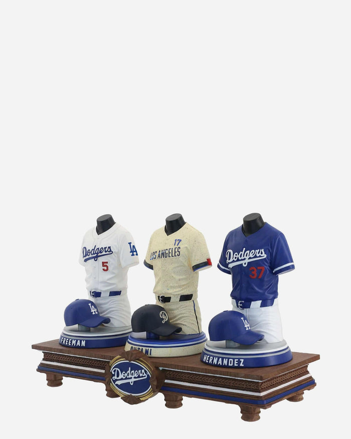 Shohei Ohtani & Freddie Freeman & Teoscar Hernandez Los Angeles Dodgers 2026 Jersey Bust Triple Bobblehead FOCO - FOCO.com