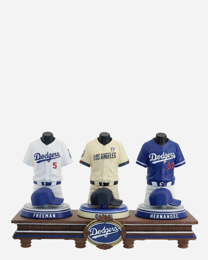 Shohei Ohtani & Freddie Freeman & Teoscar Hernandez Los Angeles Dodgers 2026 Jersey Bust Triple Bobblehead FOCO - FOCO.com