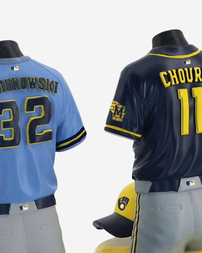 Christian Yelich & Jackson Chourio & Jacob Misiorowski Milwaukee Brewers 2026 Jersey Bust Triple Bobblehead FOCO - FOCO.com
