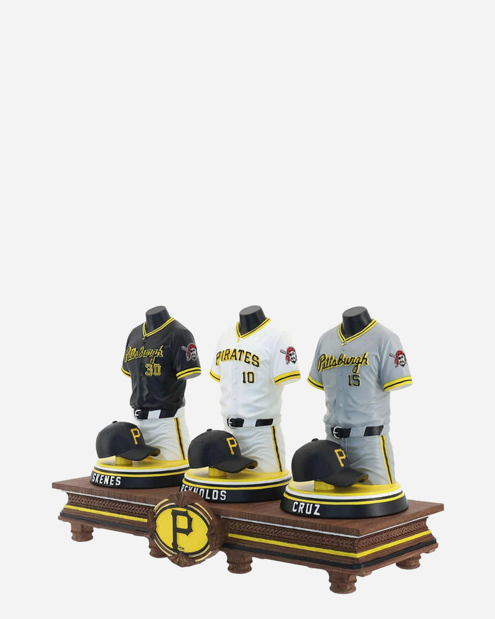 Paul Skenes & Bryan Reynolds & Oneil Cruz Pittsburgh Pirates 2026 Jersey Bust Triple Bobblehead FOCO - FOCO.com