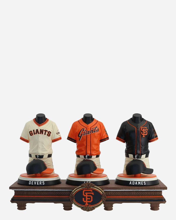 Rafael Devers & Jung Hoo Lee & Willy Adames San Francisco Giants 2026 Jersey Bust Triple Bobblehead FOCO - FOCO.com
