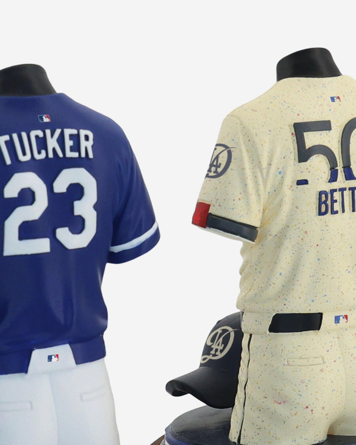 Yoshinobu Yamamato & Mookie Betts & Kyle Tucker Los Angeles Dodgers 2026 Jersey Bust Triple Bobblehead FOCO - FOCO.com