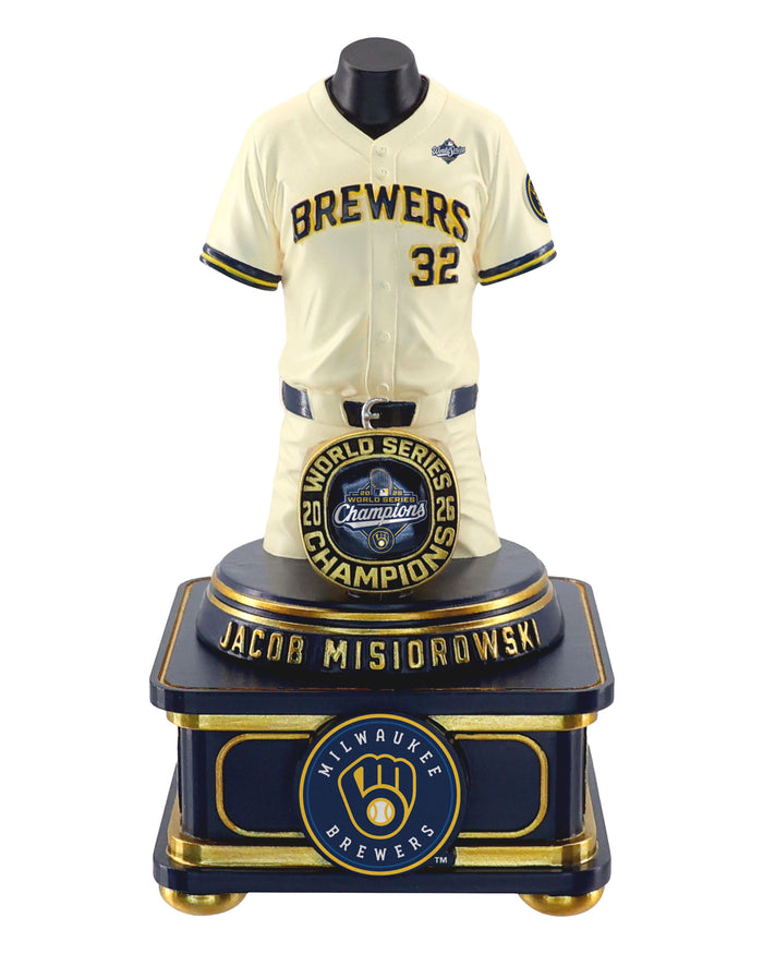 Jacob Misiorowski Milwaukee Brewers 2026 World Series Champions Jersey Bust Bobblehead FOCO - FOCO.com