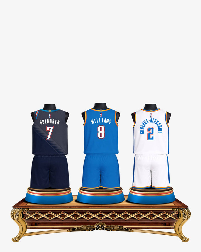Shai Gilgeous-Alexander & Jalen Williams & Chet Holmgren Oklahoma City Thunder Triple Jersey Bust FOCO - FOCO.com