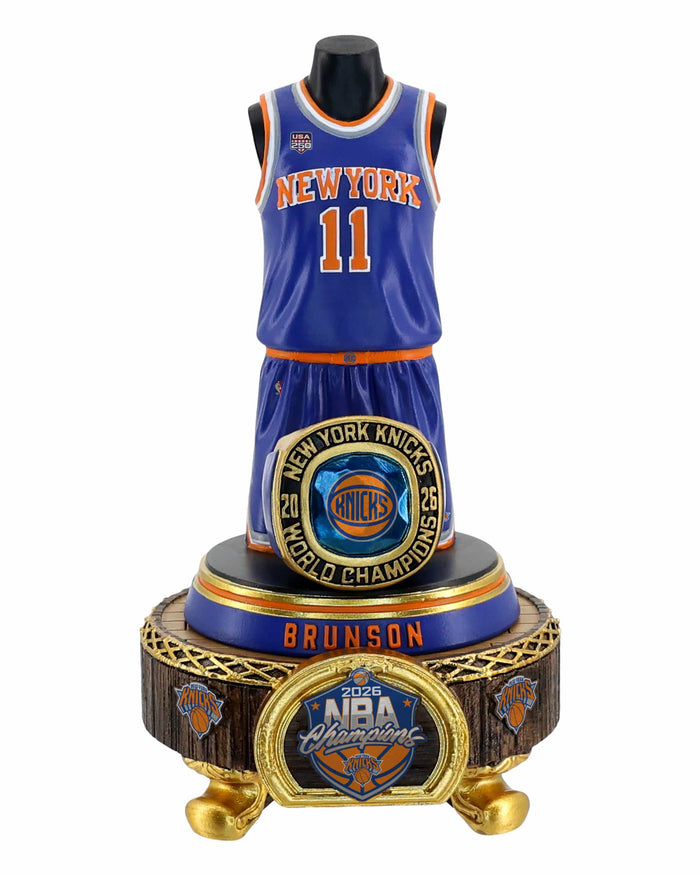Jalen Brunson New York Knicks 2026 NBA Champions Jersey Bust FOCO - FOCO.com
