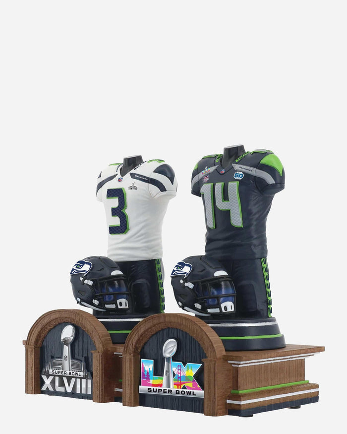 Seattle Seahawks Super Bowl LX Champions Historical Jersey Bust Bobblehead FOCO - FOCO.com