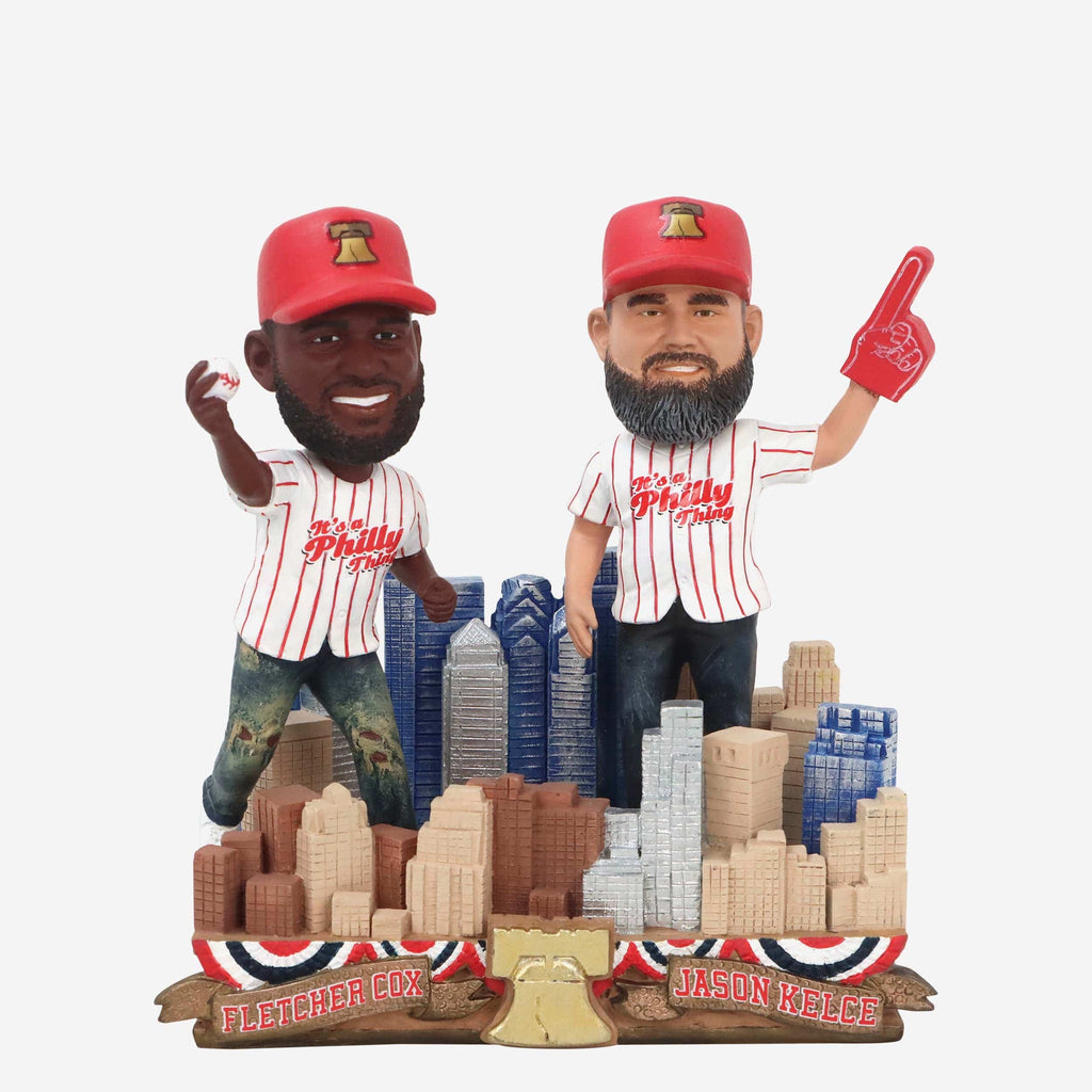 Jason Kelce & Fletcher Cox First Pitch Dual Bobblehead FOCO - FOCO.com