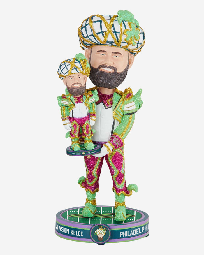 Jason Kelce Mummer Suit Bobble Dubblz Bobblehead FOCO - FOCO.com