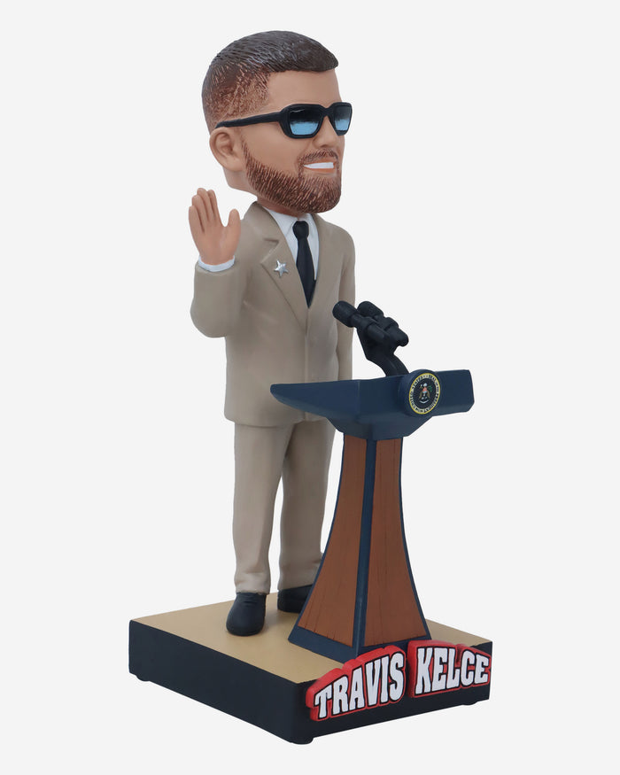 Travis Kelce Presidential Podium Bobblehead FOCO - FOCO.com