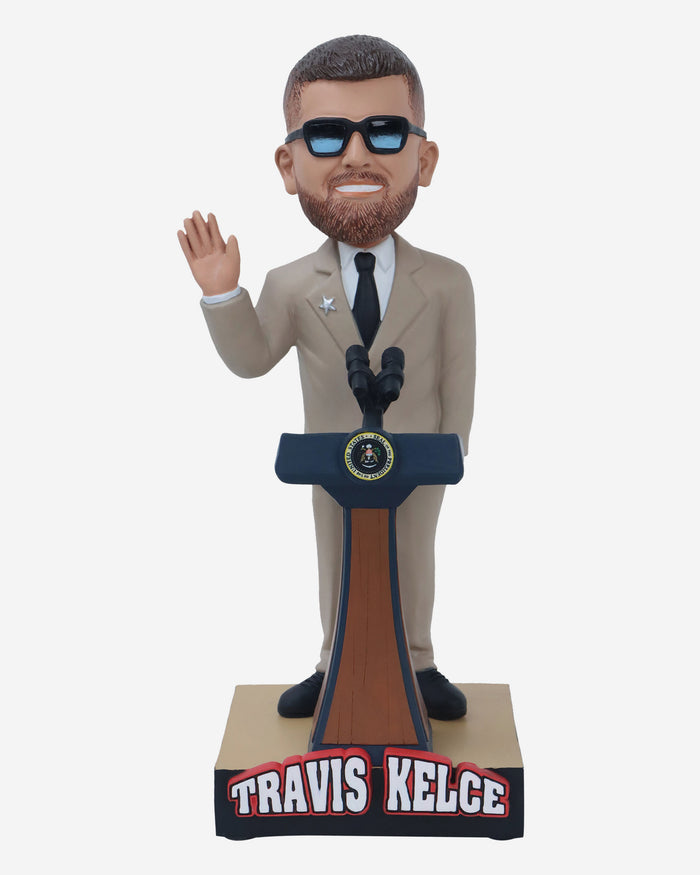 Travis Kelce Presidential Podium Bobblehead FOCO - FOCO.com