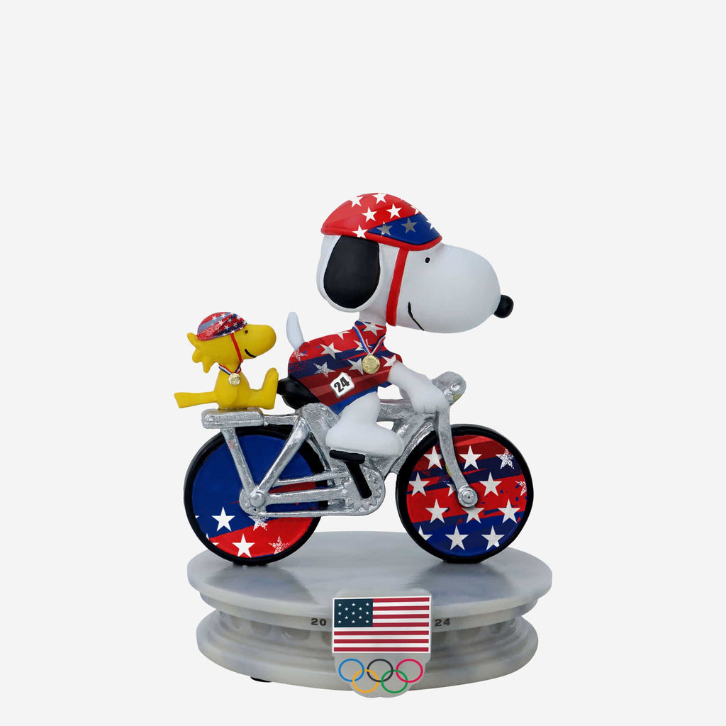 Team USA Snoopy Peanuts Cycling Mini Bobblehead FOCO - FOCO.com