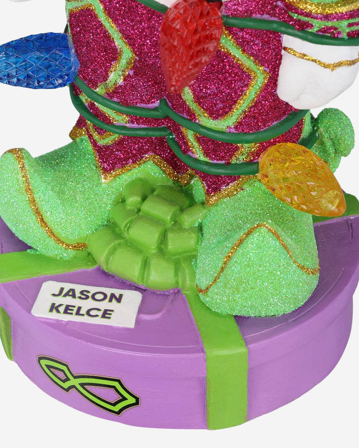 Jason Kelce Mummer Suit Holiday Lights Bobblehead FOCO - FOCO.com