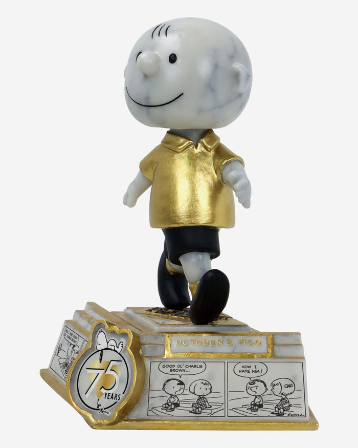 Charlie Brown Peanuts 75th Anniversary First Appearance Comic Strip Bobblehead FOCO - FOCO.com