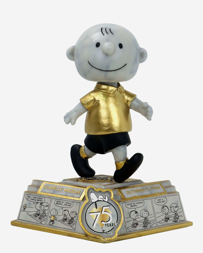 Charlie Brown Peanuts 75th Anniversary First Appearance Comic Strip Bobblehead FOCO - FOCO.com