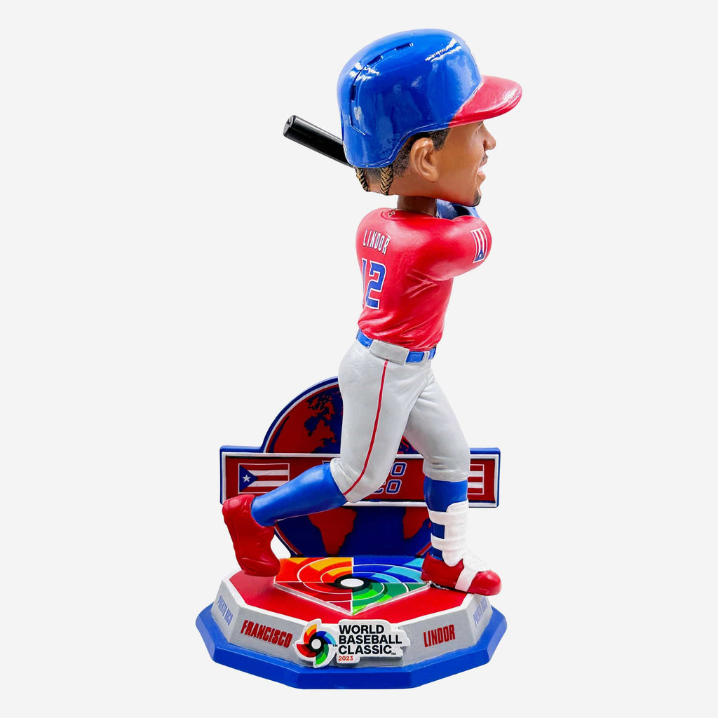 Francisco Lindor Puerto Rico 2023 World Baseball Classic Alternate Uniform Bobblehead FOCO - FOCO.com