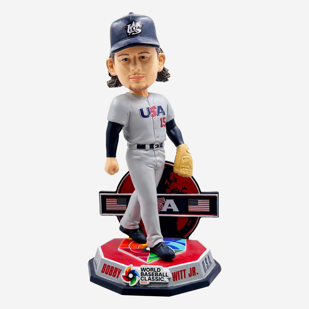 Bobby Witt Jr USA 2023 World Baseball Classic Away Uniform Bobblehead FOCO - FOCO.com