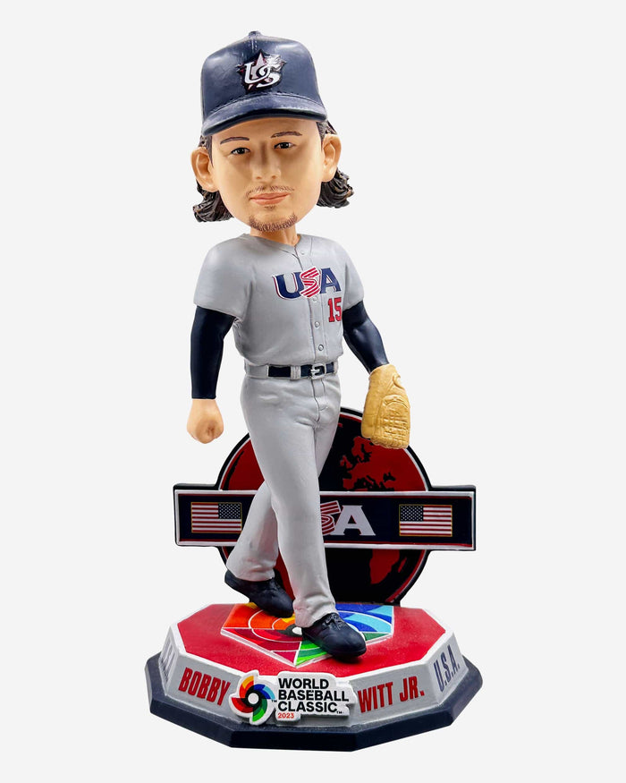 Bobby Witt Jr USA 2023 World Baseball Classic Away Uniform Bobblehead FOCO - FOCO.com