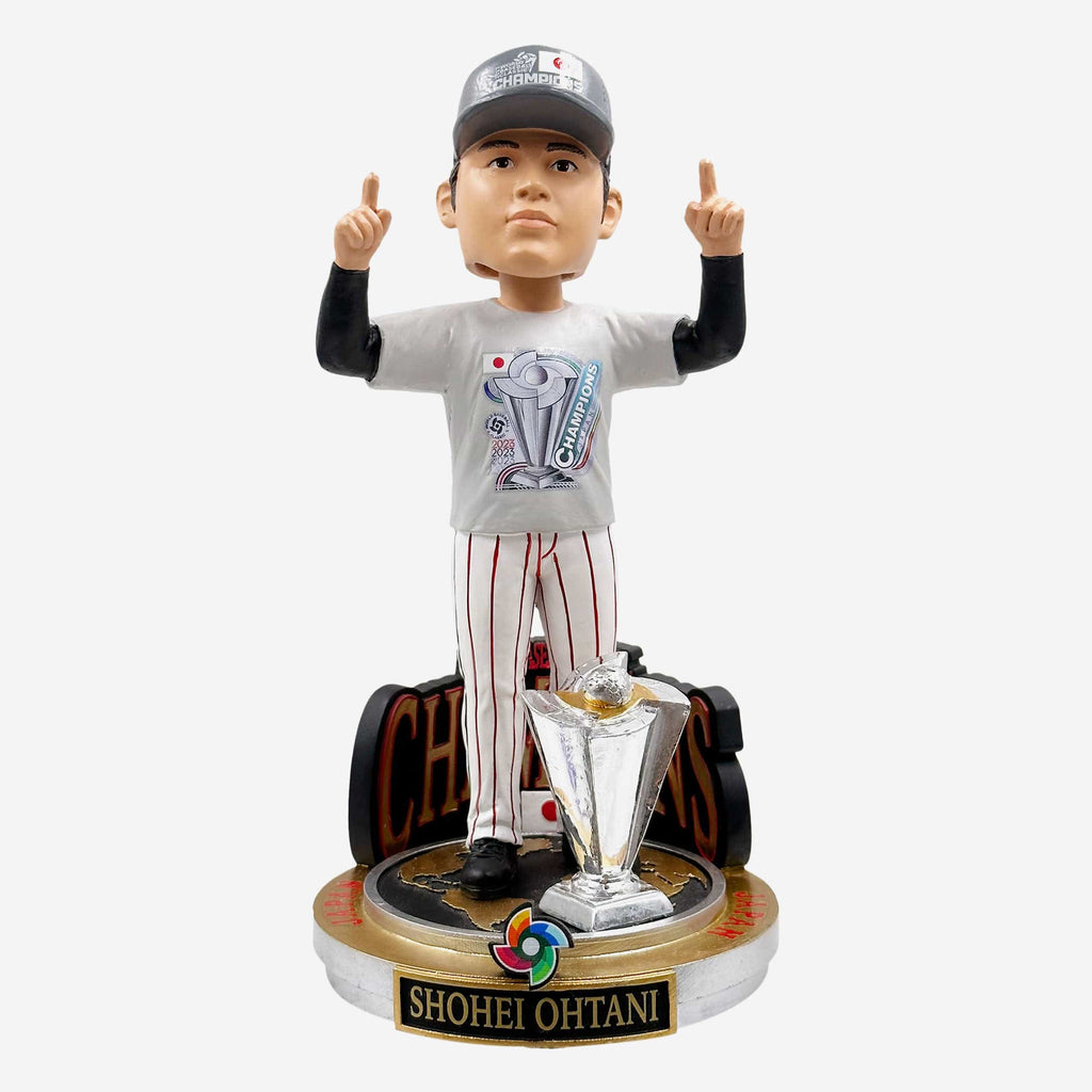 Shohei Ohtani Japan 2023 World Baseball Classic Champions Cap & Tee Bobblehead FOCO - FOCO.com