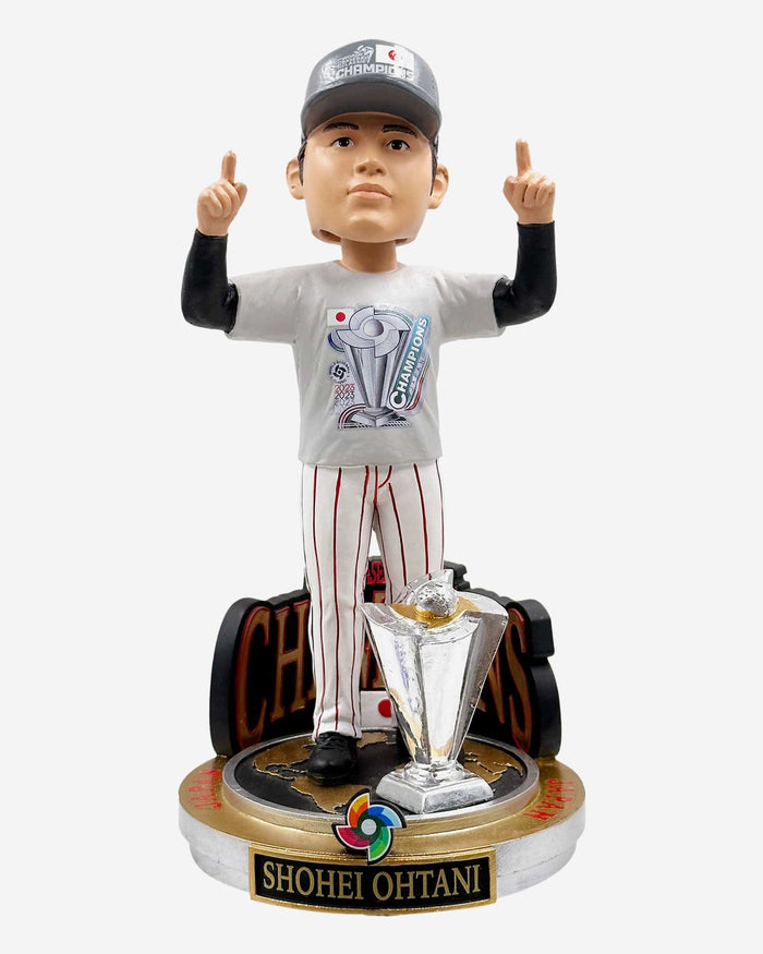 Shohei Ohtani Japan 2023 World Baseball Classic Champions Cap & Tee Bobblehead FOCO - FOCO.com