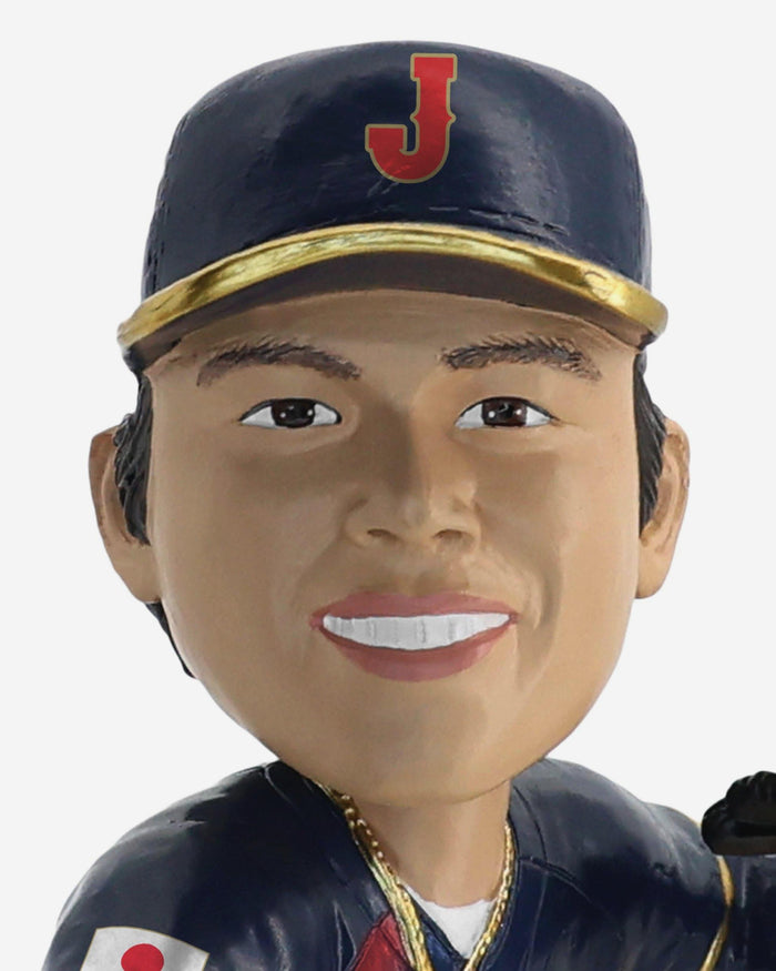 Yoshinobu Yamamoto Japan 2026 World Baseball Classic Away Uniform Pitching Bobblehead FOCO - FOCO.com