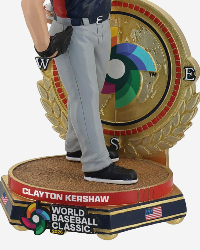 Clayton Kershaw USA 2026 World Baseball Classic Away Uniform Bobblehead FOCO - FOCO.com
