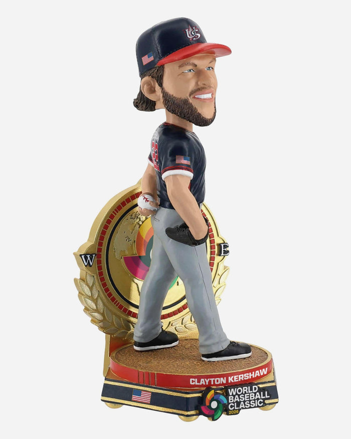 Clayton Kershaw USA 2026 World Baseball Classic Away Uniform Bobblehead FOCO - FOCO.com