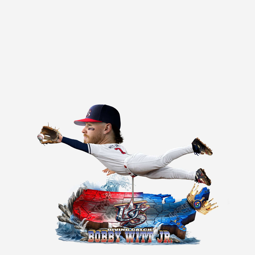 Bobby Witt Jr USA 2026 World Baseball Classic Diving Catch Bobblehead FOCO - FOCO.com