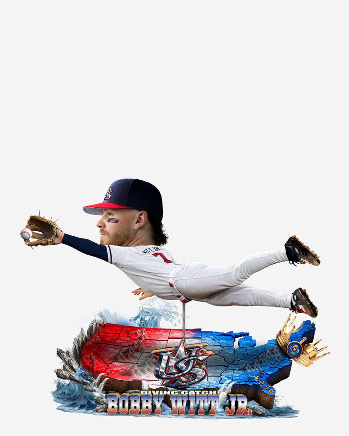 Bobby Witt Jr USA 2026 World Baseball Classic Diving Catch Bobblehead FOCO - FOCO.com