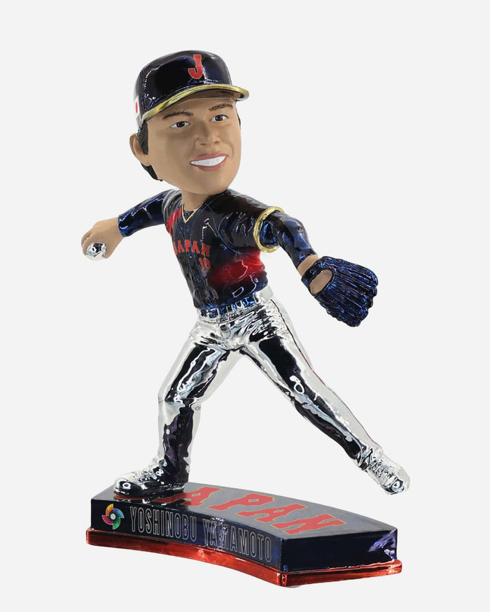 Yoshinobu Yamamoto Japan 2026 World Baseball Classic Electroplated Edition Bobblehead FOCO - FOCO.com