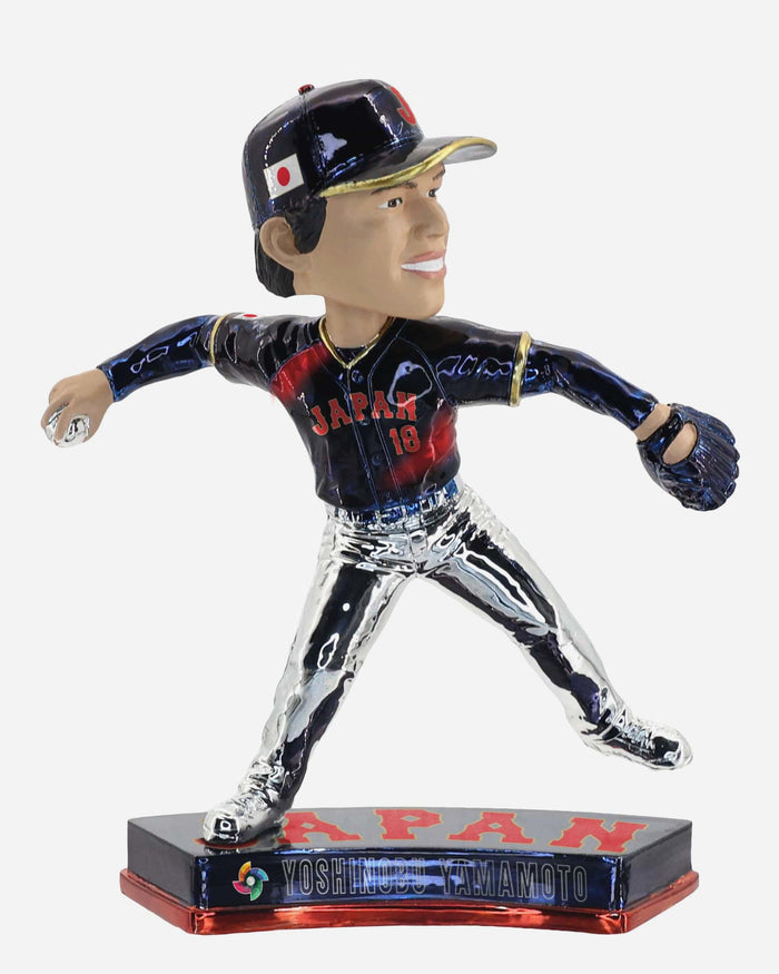 Yoshinobu Yamamoto Japan 2026 World Baseball Classic Electroplated Edition Bobblehead FOCO - FOCO.com