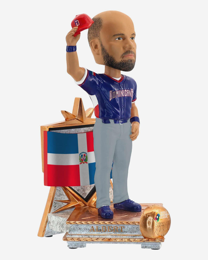 Albert Pujols Dominican Republic 2026 World Baseball Classic Flag Bobblehead FOCO - FOCO.com