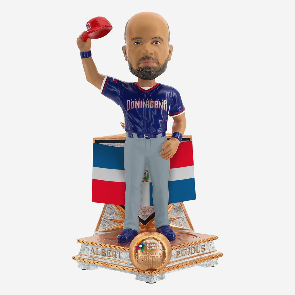 Albert Pujols Dominican Republic 2026 World Baseball Classic Flag Bobblehead FOCO - FOCO.com