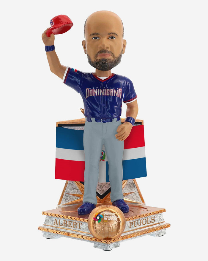 Albert Pujols Dominican Republic 2026 World Baseball Classic Flag Bobblehead FOCO - FOCO.com