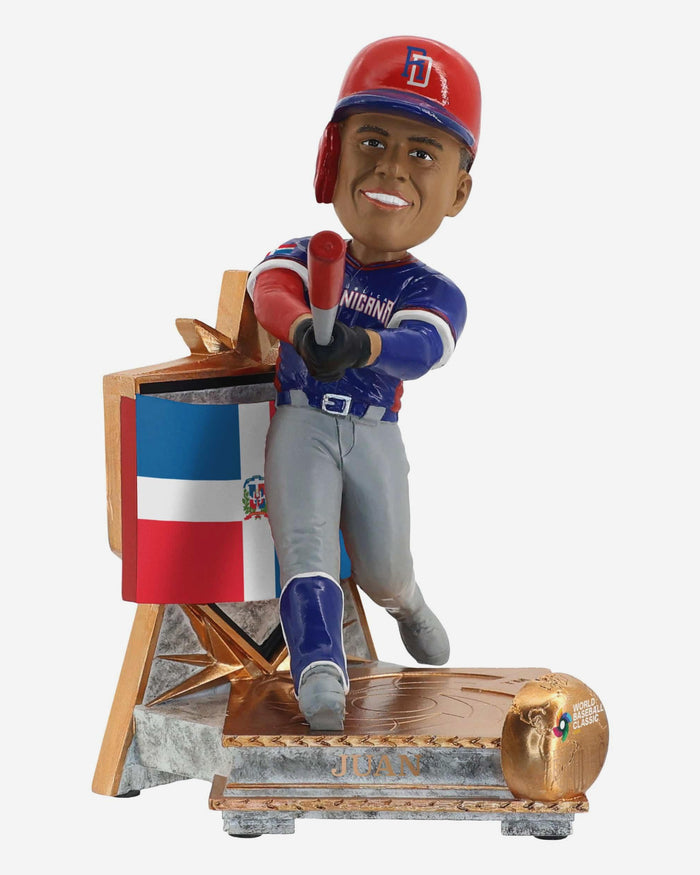 Juan Soto Dominican Republic 2026 World Baseball Classic Flag Bobblehead FOCO - FOCO.com