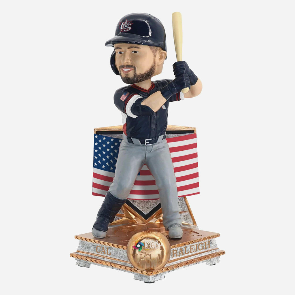 Cal Raleigh USA 2026 World Baseball Classic Flag Bobblehead FOCO - FOCO.com