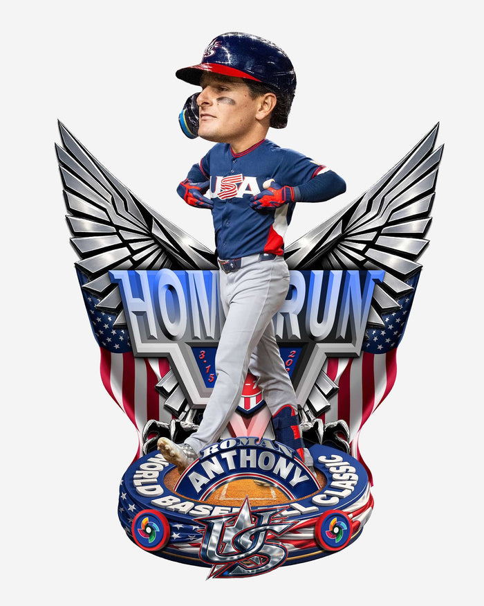 Roman Anthony USA 2026 World Baseball Classic Go-Ahead Home Run Bobblehead FOCO - FOCO.com