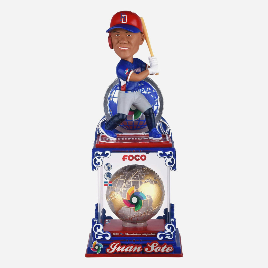 Juan Soto Dominican Republic 2026 World Baseball Classic Globe Case Bobblehead FOCO - FOCO.com
