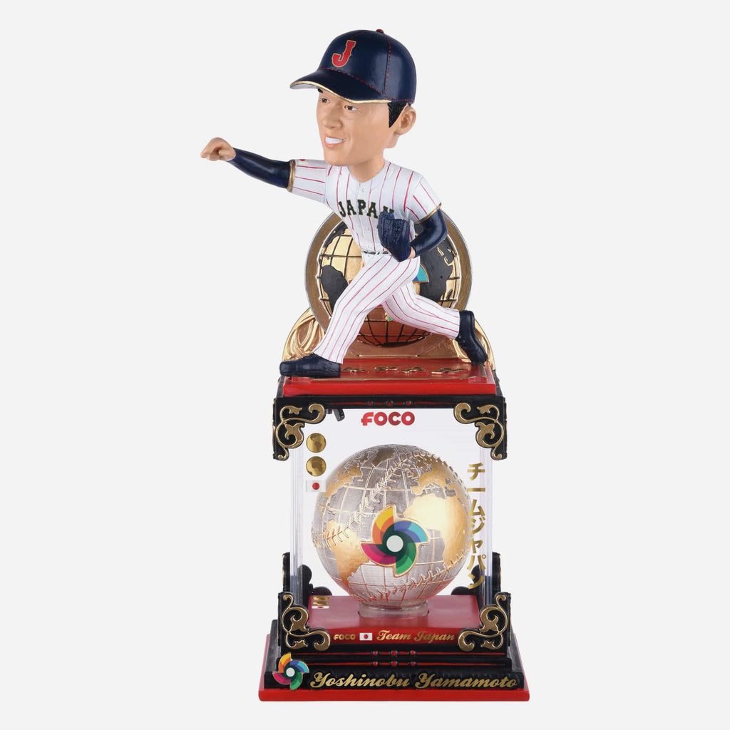 Yoshinobu Yamamoto Japan 2026 World Baseball Classic Globe Case Bobblehead FOCO - FOCO.com