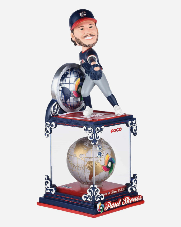 Paul Skenes USA 2026 World Baseball Classic Globe Case Bobblehead FOCO - FOCO.com