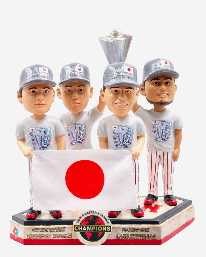 Japan 2023 World Baseball Classic Champions Cap & Tee Mini Bobblehead Scene FOCO - FOCO.com