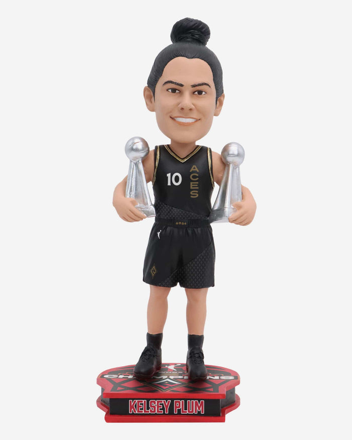 Kelsey Plum Las Vegas Aces 2023 WNBA Back To Back Champions Bobblehead FOCO - FOCO.com