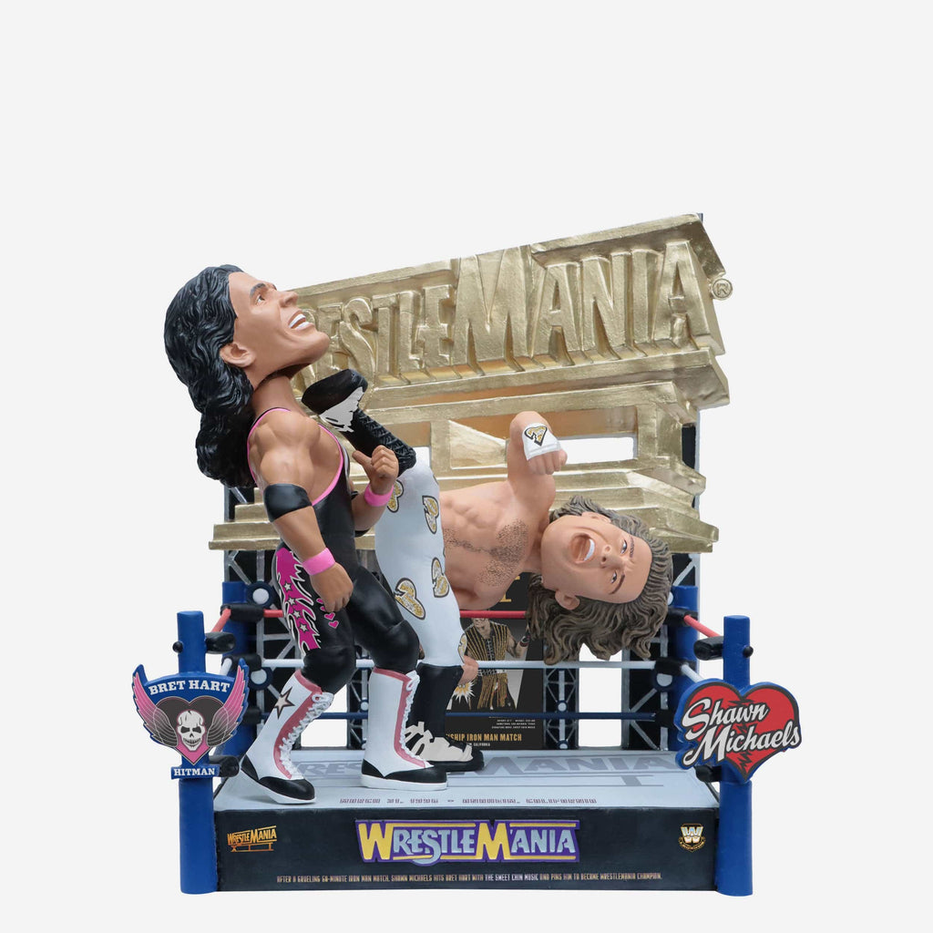 Shawn Michaels & Bret Hart WWE WrestleMania XII Dual Bobblehead FOCO - FOCO.com