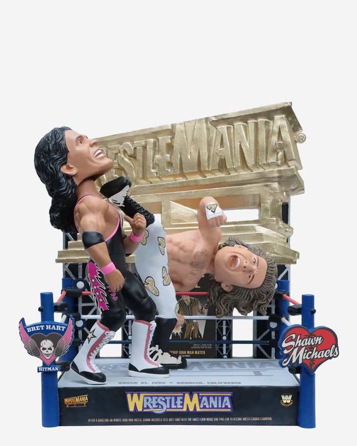 Shawn Michaels & Bret Hart WWE WrestleMania XII Dual Bobblehead FOCO - FOCO.com