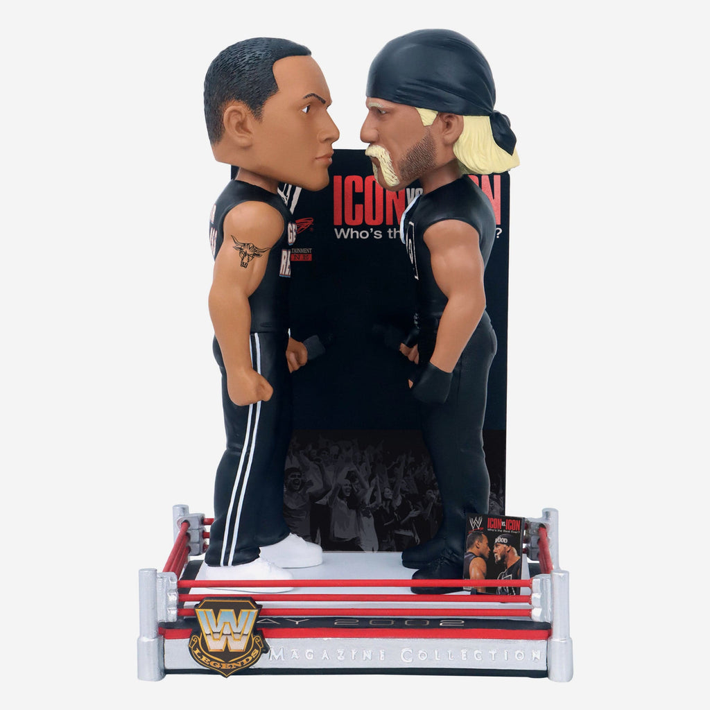 The Rock & Hulk Hogan Icon vs Icon WWE Magazine Cover Bobblehead FOCO - FOCO.com