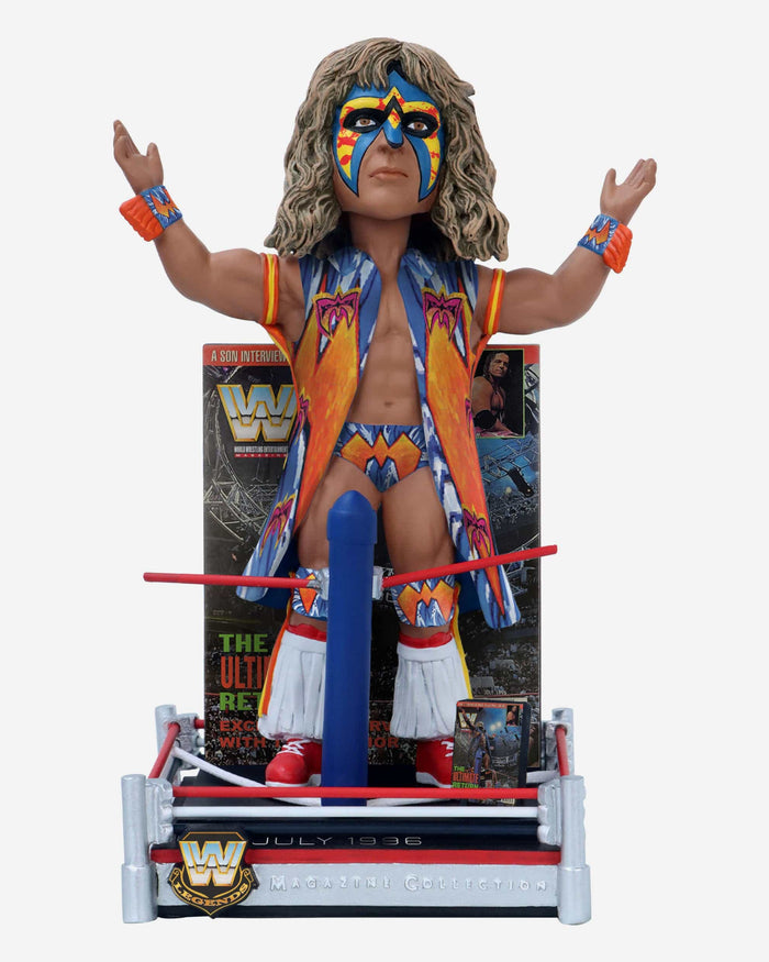 Ultimate Warrior Ultimate Return WWE Magazine Cover Bobblehead FOCO - FOCO.com