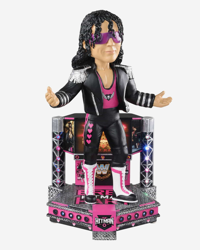 Bret Hart WWE Light Up Stage Entrance Bobblehead FOCO - FOCO.com