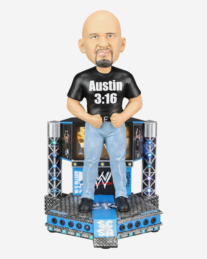 Stone Cold Steve Austin WWE Light Up Stage Entrance Bobblehead FOCO - FOCO.com