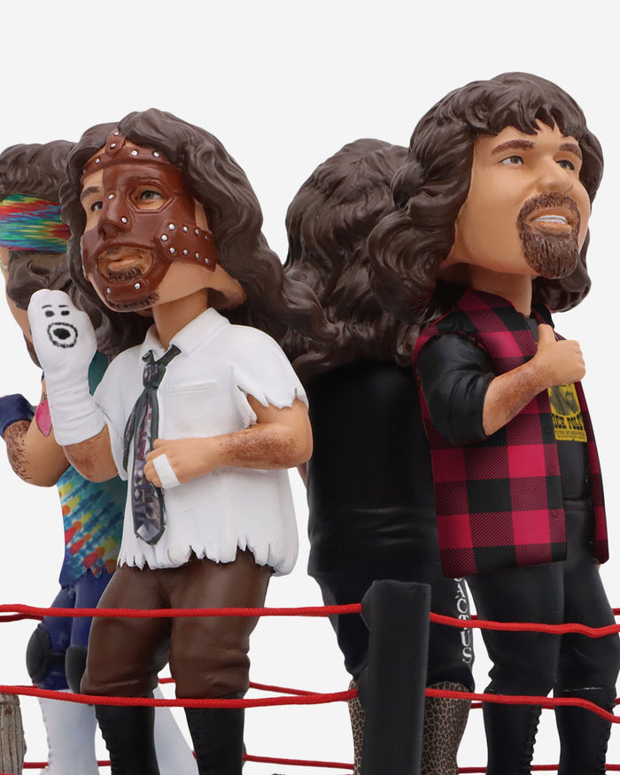 Mick Foley & Mankind & Cactus Jack & Dude Love Faces of Foley WWE Quad Spinner Bobblehead FOCO - FOCO.com